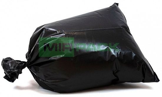 Мешки для строительного мусора 120 литров, 100 мкм, в рулоне 10 штук, ПВД, черные, 2 слоя, 70x110 см, Добрыня, особопрочные - Вид 6